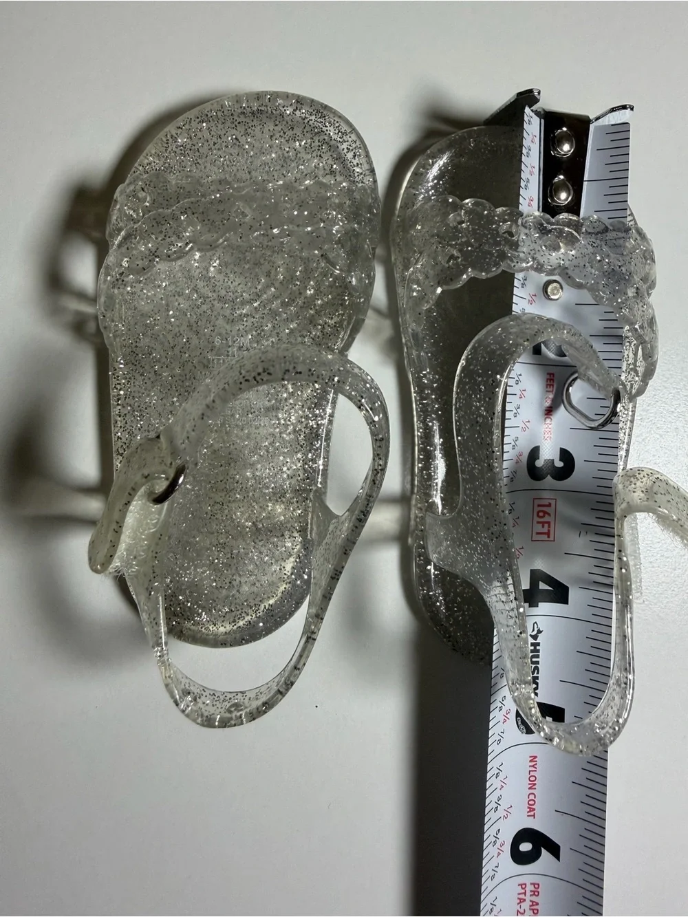 Old Navy Baby Girl 3 Silver Clear Sandal Jelly Shoes